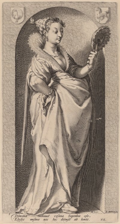 Orgulho de Jacob Matham after Hendrik Goltzius