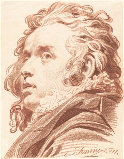 Um jovem com cabelo solto de Jacob Matthias Schmutzer