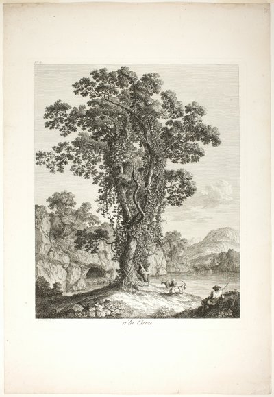 Perto de la Cava, da Suite IV Vistas desenhadas no Reino de Nápoles de Jacob Philipp Hackert
