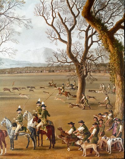 Ferdinand IV Hunting Wild Boar on the Cassano Estate Detail Painting by Jakob Philipp dit Hackert d