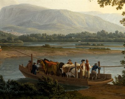 Ferry on Sele, de Jacob Philipp Hackert (1737-1807) de Jacob Philippe Hackert