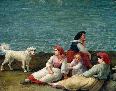 Camponeses de Barletta, Itália - (mulheres camponesas de Barletta) Pinturas de Jacob Philipp Hackert dit Hackert d