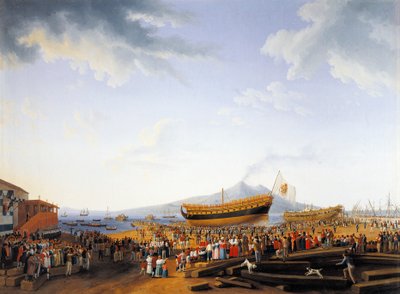 O Estaleiro Castellammare di Stabia, de Jacob Philipp Hackert de Jacob Philippe Hackert