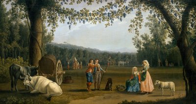 Os Príncipes Reais da Colheita na Quinta do Carditello de Jacob Philippe Hackert