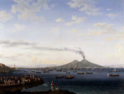 O regresso da frota da Argélia à Baía de Nápoles de Jacob Philippe Hackert