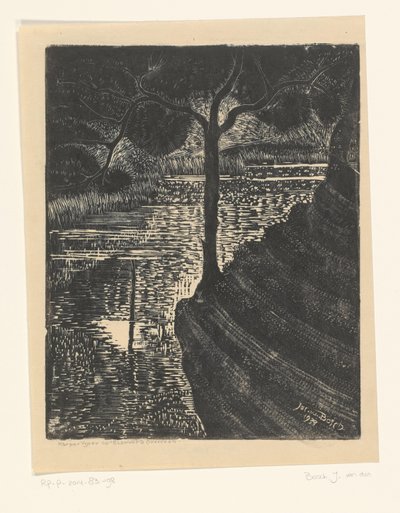Lago de carpas em Elswout em Overveen de Jacob Pieter van den Bosch (signed by artist)