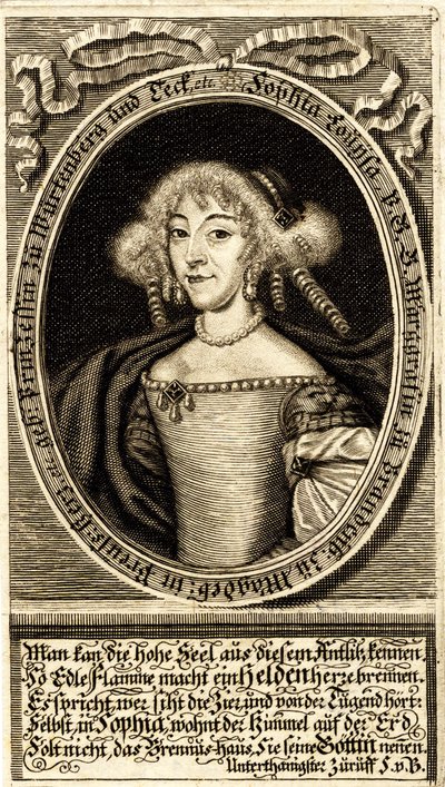 Retrato de Sophie Louise de Württemberg-Stuttgart 1642-1702, Margravina de..., 1672. de Jacob Sandrart von