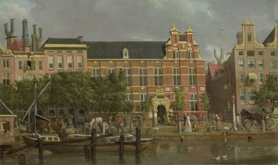 A escola latina no Singel, Amsterdã de Jacob Smies