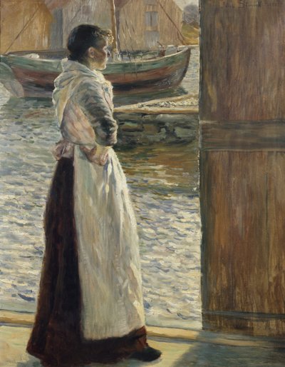 Mulher do pescador (óleo sobre tela) de Jacob Sømme
