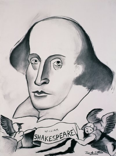 William Shakespeare (1564-1616) 1994 (carvão sobre papel) de Jacob Sutton