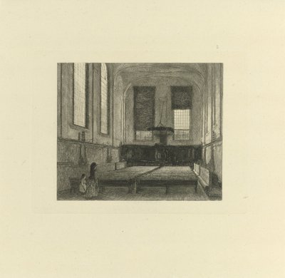 Interior da Igreja Batista em Utrecht de Jacob Taanman