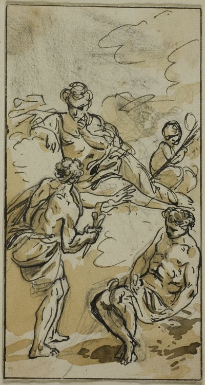 Deusa que aparece a duas figuras de Jacob Wilhelm Mechau