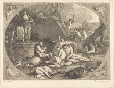 bacanal de Jacob Wilhelm Mechau after Giulio Carpioni