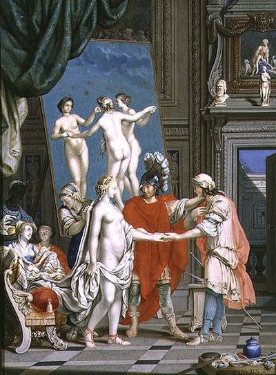 Alexandre o Grande (356-323 AC) apresentando Campaspe a Apelles (século IV AC) de Jacob Ziegler