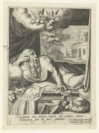 Davi como um pecador arrependido Oito Pecadores Arrependidos do Antigo e do Novo Testamento (título da série) de Jacob de Gheyn (II) (workshop of)