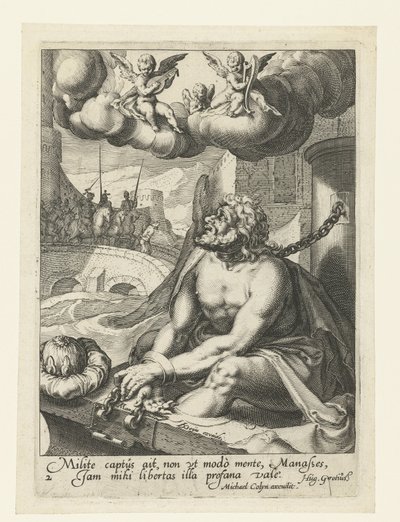 Manasseh como um pecador arrependido
Oito pecadores arrependidos do Antigo e do Novo Testamento (título da série) de Jacob de Gheyn (II) (workshop of)