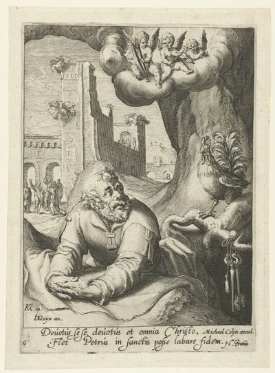 Pedro como um pecador arrependido Oito Pecadores Arrependidos do Antigo e do Novo Testamento (título da série) de Jacob de Gheyn (II) (workshop of)