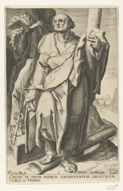 Apóstolo Pedro
Cristo, os doze apóstolos e São Paulo (título da série) de Jacob de Gheyn (II)