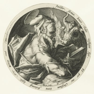 Evangelista Lucas Os Quatro Evangelistas (título da série) de Jacob de Gheyn (II)