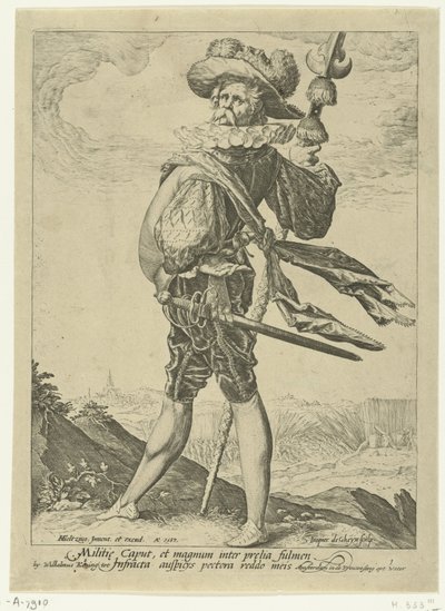 Coronel
Oficiais e soldados (título da série) de Jacob de Gheyn (II)