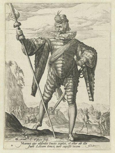 tenente-coronel Oficiais e Soldados (título da série) de Jacob de Gheyn (II)