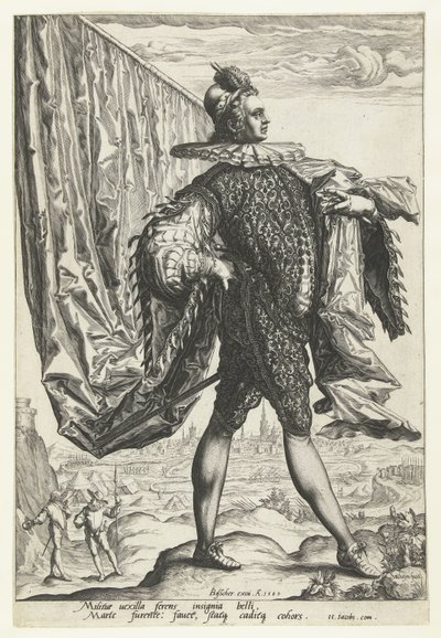 Oficiais em gibões Peascod Vaandrig de Jacob de Gheyn (II)