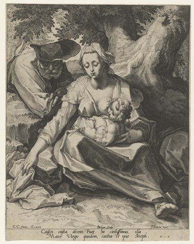 Descansar no voo para o Egipto de Jacob de Gheyn (II)