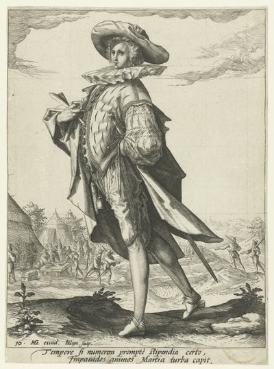 tesoureiro Oficiais e Soldados (título da série) de Jacob de Gheyn (II)