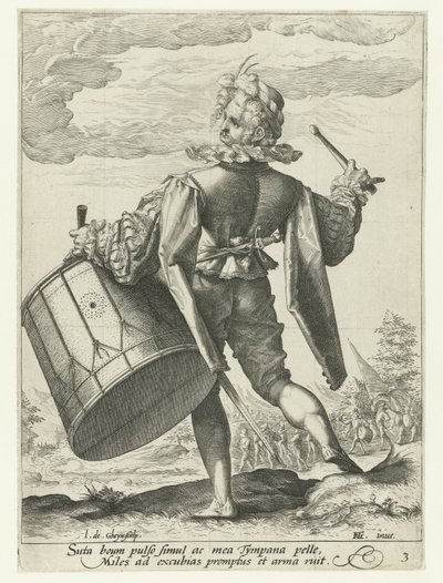 Tamboer
Oficiais e soldados (título da série) de Jacob de Gheyn (II)