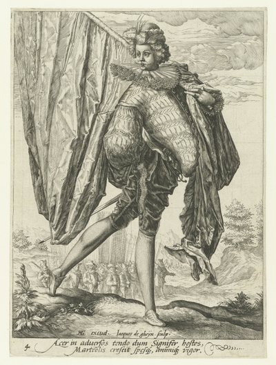 bandeira Oficiais e Soldados (título da série) de Jacob de Gheyn (II)