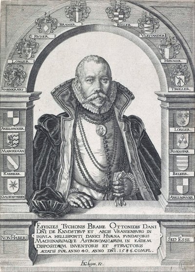 Retrato de Tycho Brahe 1546 - 1601, pub. 1586. de Jacob de Gheyn