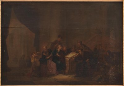Judas lança as moedas de prata no templo de Jacob de Wet d.Æ.