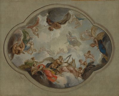 Alegoria das Artes, 1742. de Jacob de Wit