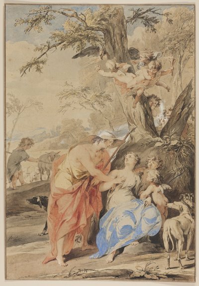 Júpiter e Mnemosine, 1733 de Jacob de Wit