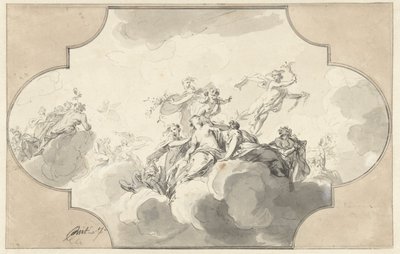 Mercúrio destrona a sua cinta Vénus de Jacob de Wit