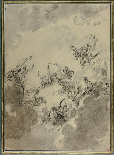 Estudo para Apoteose de Hércules de Jacob de Wit