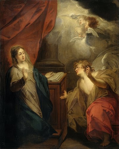 Anunciação a Maria. 1723 de Jacob de Wit
