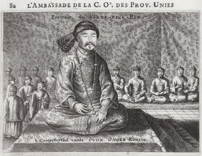 Retrato do antigo vice-rei, de um relato de uma embaixada holandesa na China, 1665 de Jacob van Meurs