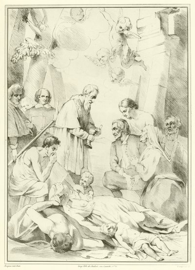 São Macário de Gand dando ajuda às vítimas da peste de Jacob van Oost