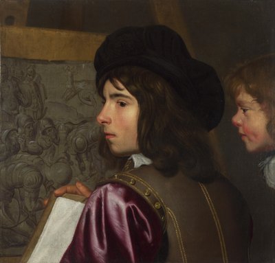 Dois Rapazes antes de um Cavalete, c. 1645 de Jacob van Oost the Elder