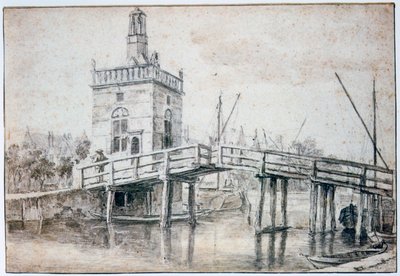 A ponte em Alkmaar, c1648-1682 de Jacob van Ruisdael