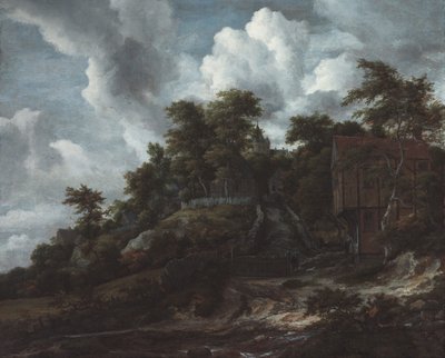 Encosta arborizada com vista para o Castelo de Bentheim de Jacob van Ruisdael