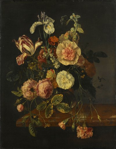 Natureza morta com flores de Jacob van Walscapelle (attributed to)