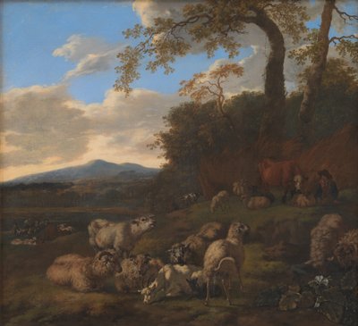 O rebanho de ovelhas de Jacob van der Does d.Æ.