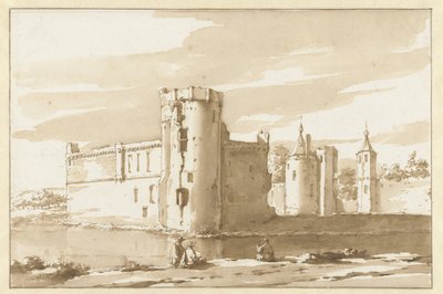 Vista do Castelo de St Aldegonde em West Souburg de Jacob van der Ulft (attributed to)