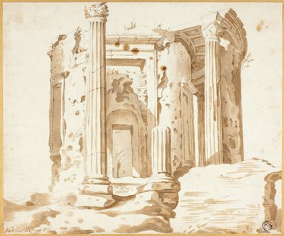 Templo em Tivoli de Jacob van der Ulft