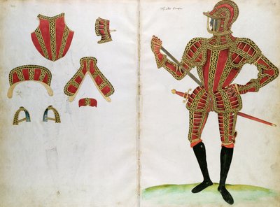 Terno de armadura para Lord Compton, de &39;An Elizabethan Armourer&39;s Album&39; de Jacobe Halder