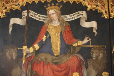 Justiça entre os arcanjos Gabriel e Miguel de Jacobello del Fiore