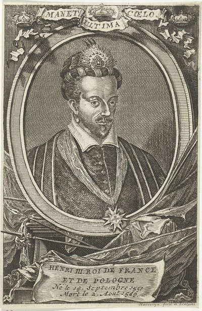Retrato de Henrique III da França, Rei da Polônia e Grão-Duque da Lituânia de Jacobus Harrewijn