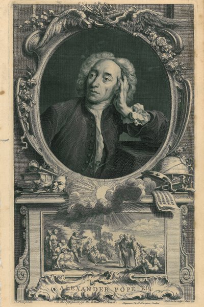 Alexander Pope de Jacobus Houbraken